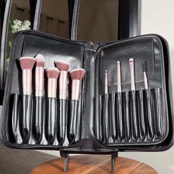 Other - DUcare Makeup Brush Book Case + 18 New Mixed Brand Brushes